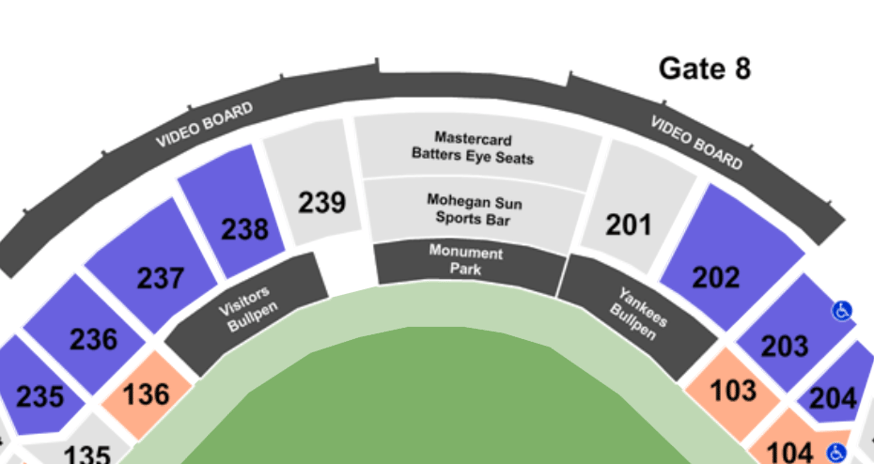 Yankee Stadium Seating Charts Info On Rows Sections And Club Seats